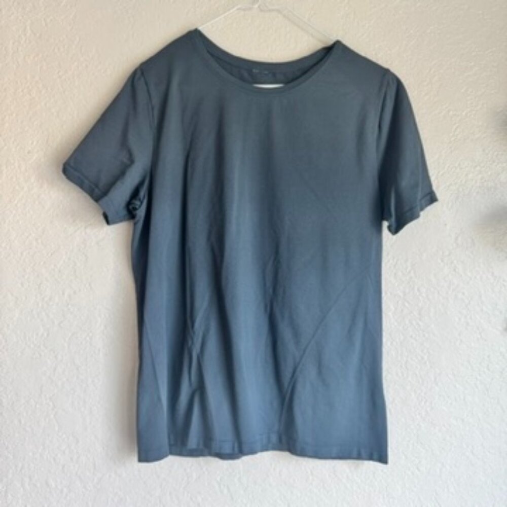 Fabletics Slate Blue Performance Short Sleeve Top… - image 1